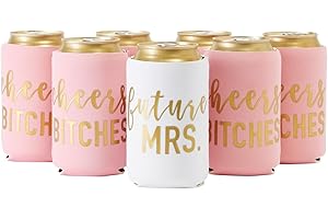 BLUE PANDA Hen Party Neoprene Drink Coozies (12-total) - Insulated Covers for Beer, Soda & Assorted Adult Beverages