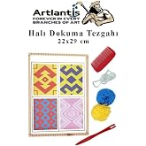 Artlantis Halı Dokuma Tezgahı 1 Paket Hobi Okul Elişi &Ccedil;ocuk Halı Dokuma Tezgah Seti 22x29 cm