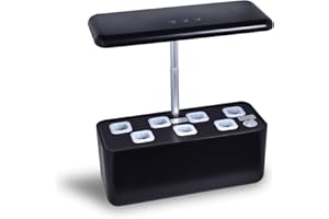 FRANKYSTAR - Serra idroponica Vaso Smart e-Garden per coltivazioni Indoor di Erbe Fino a 7 Piante con Illuminazione autonoma a LED e Software di Programmazione Automatico (Nero)