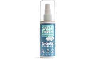 Naturalny dezodorant w sprayu Salt of the Earth, Ocean & Coconut – wegański, z możliwością ponownego napełnienia, zatwierdzony przez Leaping Bunny, wyprodukowany w Wielkiej Brytanii – 100ml