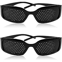 Occhiali Stenopeici Con Lenti A Griglia - Trainer Visivo Per Esercizi Oculari, Con Stanghette Pieghevoli - Foto 11