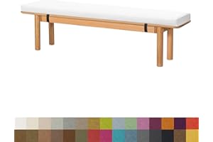 DQWJYYDS Cuscino per panca da giardino 100x35x5 CM Cuscino imbottito per panca sedie a sdraio altalena patio interno panche da giardino esterne Sedili Pranzo Per Cucina,Beige