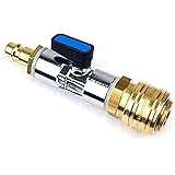 Druckluft-Schnellwechselkupplung Kugelhahn Dosierhahn Absperrhahn 1/4 Zoll mit Stecknippel 1/4 Zoll und Kupplungsdose 1/4 Zol