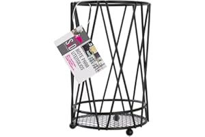 THE HOME DECO FACTORY CMKA2789 Bote Utensilios Metal, Negro, Talla única