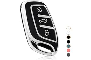 OFF WE GO Cover Chiave Guscio Chiavi per MG MG4 MG5 MG6 MG ZS EV HS EHS ZX GT Roewe RX3 RX8 ERX5 RX5 I6 I5 Custodia Chiave Macchina TPU Copri Chiavi Telecomando Auto Portachiavi, Argento Nero