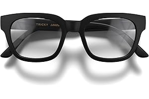LONDON MOLE® Tricky reading glasses | Cool square/rectangular/trapezoidal shaped readers | Men’s Women’s Unisex | Spring hinges