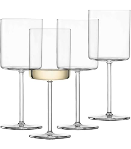 Josephinenhütte® JOSEPHINE N°1 Bicchieri da vino bianco [Il bicchiere per gli appassionatori] – fatto a mano & soffiato – Set da 6 pezzi per vino bianco e rosa – design funzionale per un aroma intenso
