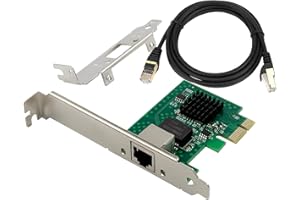 ULANSEN 2,5 GBase-T PCIe 3.1 Netzwerkadapter mit Intel I225-V + 91 cm Cat8 Ethernet-Kabel 2500/1000/100 Mbps PCI Express Gigabit Ethernet Karte RJ45 LAN Controller für Windows 10/11 mit Low Profile Bracket