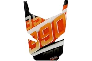 ‎BIKE-LABEL Tankpad 3D Orange Stripes Tank Schutz kompatibel für KTM 390 Duke 502542