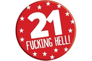 LimaLima 21st Birthday Badge 21 Today 76mm Pin Button Novelty Gift Men Women Him Her