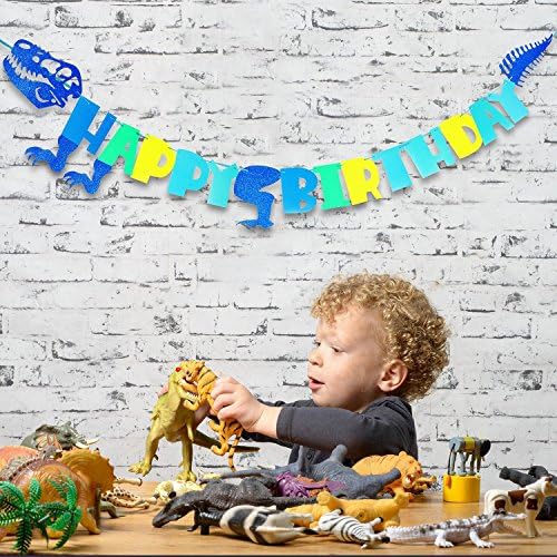 Joyful Colorful Dinosaur Banner, Dinosaur Party Supplies, Dinosaur Themed Party Decorations Kit, Birthday Party Supplies, Dinosaur Happy Birthday Banner