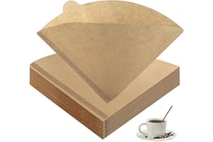 KUHAJANCOOD 200 PCS Coffee Filter Papers, Paper Coffee Filters for V60 Dripper Compatible with Size 02, Filter Papers for V60 Dripper Coffee Maker, Pour Over Coffee Makers and Drip Coffee Maker (1-4 Cups)