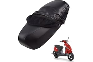 generisch Leder-sitzbezug Motorrad kompatibel mit Piaggio Zip 50 2011-2013,Roller sitzbankbezug,wasserdicht,regendicht,staubdicht und sonnenfest (Black)