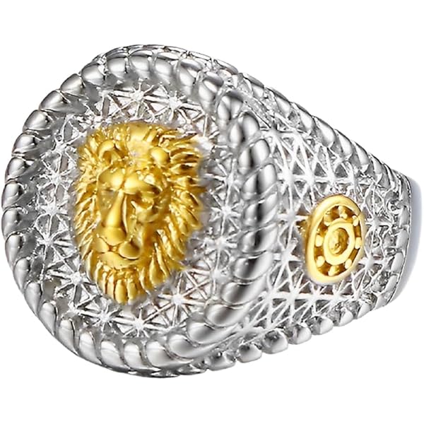 Anello testa di leone in argento, disponibile in tutte le misure