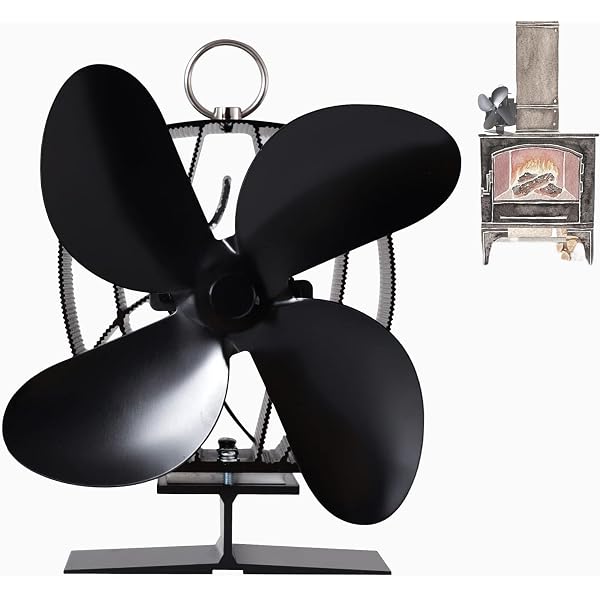 ZapaEsti Wood Stove Fan for Log Burner/Wood/Fireplace - Black :  Amazon.co.uk: DIY u0026 Tools