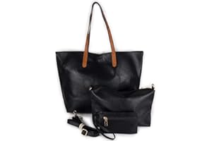 Emila Borsa shopping donna a spalla grande capiente tipo bag con borsello borsellino e tracolla tre pezzi 3 shopper giornaliera tutti i giorni da lavoro ufficio