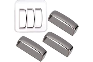 GORGECRAFT 3 Stück Gürtelschlaufenhalter Rucksackgurthalter Legierung Rechteckhalter Halteband Für 38-39 mm Breite Gürtelschlaufen Metallgrau