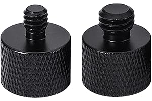BESMRPG 2Pcs Mic Screw Adapter Thread 5/8 to 1/4 and 5/8 to 3/8 Sets Accessories Aluminum for Sure Microphone Stand Boom Arm to Tripod too Monitor and Camera Screws Adapter Fittings Construction Mounting