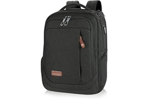 KROSER Grand sac à dos pour ordinateur portable de 15,6 pouces avec port de charge USB hydrofuge décontracté pour les affaires, l'université, les femmes, les hommes