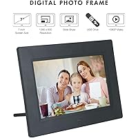Xech Digital Photo Frame 7 inch with Remote Plays Photos, Slide Show, Video, Audio,Calender,Alarm has Resolution 1024x600 & Ratio 16:9 Supports SD Card, Pen Drive (USB), 3.5MM AUX (Black)