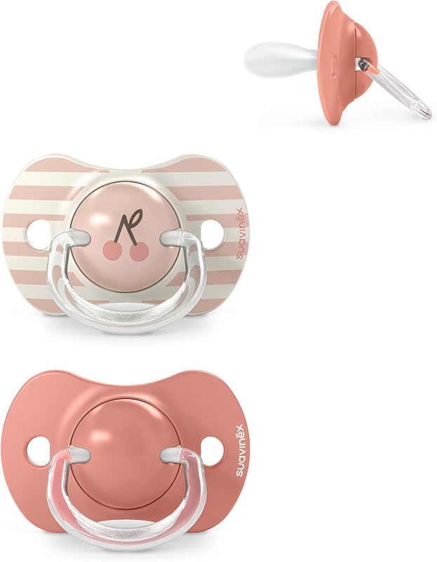 Suavinex, Pack de 2 Chupetes para Bebés +18 Meses, con Tetina Fisiológica de Silicona SX Pro Simétrica, Plana y Flexible, Respeta el Desarrollo Bucodental, Birdies Rosa