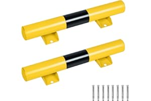 NAIZY Tope de Rueda 2 Piezas Tope de Estacionamiento de Metal - 60x13x9cm Límite de Estacionamiento, Indicador de Estacionamiento Con Perno de Expansión, Soporte de Estacionamiento (Tipo de Metal)