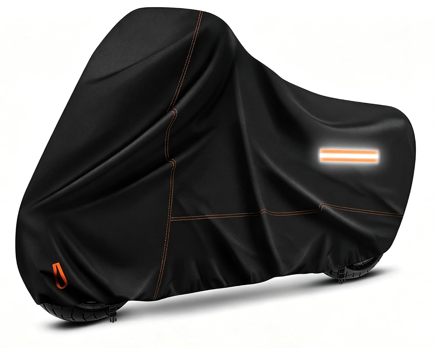 Enzeno Telo Moto per Esterno Impermeabile,245x105x125cm Telo Copri Moto | Copertura Moto Taglia Universale XL,Oxford Tessuto 210D ,Impermeabile,Resistente ai Raggi Solari,Antistrappo
