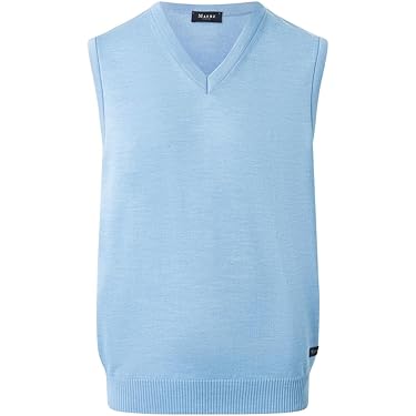 Mouwloze gebreide tanktop voor heren met V-hals zakelijke heren gebreide vest trui, Zwart Grijs, M