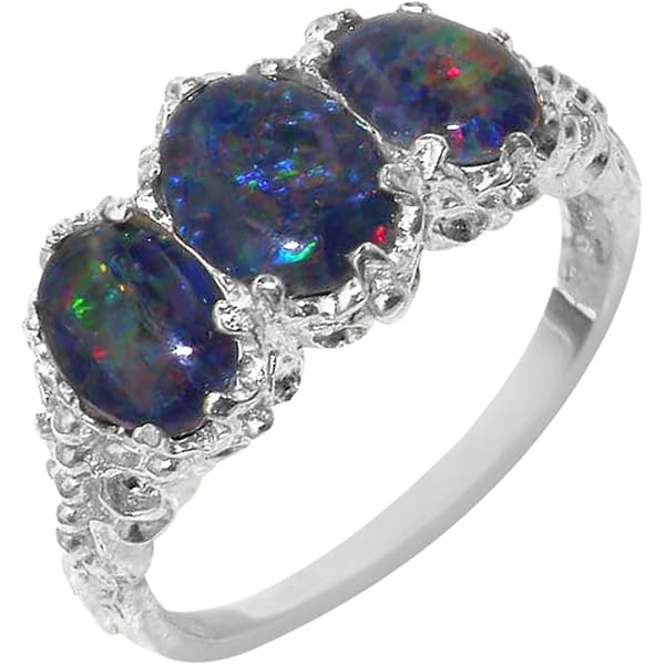Bague Ancienne En Argent Massif 925 Avec Topaze - Taille 56 (53,5 Mm) - Style Vintage - Occasion (neuf De Stock)