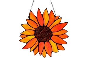 YEYERT Cat on Moon Stained Windows Hanging Suncatcher,Cute Cat Moon Stained Suncatchers Window Ornament Stained Panel Sun Catcher Wall Hanging Decor Birthday Gifts (colorful)