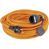 AS &ndash; Schwabe Extension Cable 5 m H07BQ-F 3G1.5, IP44 | Wear-resistant, protective cap, secure connection, ideal for construct