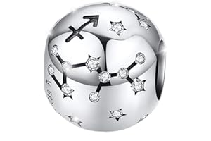 MARIA FONTE Charm New 2024 MariaFonte Compatibile Tutte Marche Bracciali Collane Zodiaco Segni Zodiacali Oroscopo Portafortuna Argento Compleanno Anniversario Originale Offerte Amicizia Mamma Bead Cuore Natale
