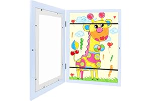 seOSTO Cadre Dessin Enfant, Cadre Pour Dessin Enfant Ouverture Frontale Pouvant Contenir 150, Cadre Photo D'Art Pour Enfant, Cadre Rangement Dessin Enfant, Cadre Ouverture Frontale Dessin