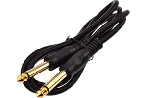 kenable 6.35mm 1/4inch Mono Jack Plug Guitar/Instrument/Patch Cable Gold 1m [1 metres]