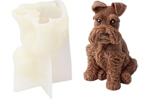 Xidmold 3D Hund Silikonform Kerzenform Seifenform Hund Silikon Formen Tier Backform für Tortendeko, Schokolade, Seife, Sojawachs Kerzen, Handwerk (Hund C)