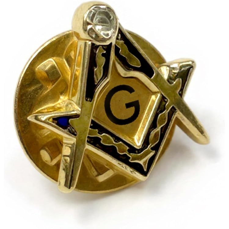 Neuer Freimaurer-Anstecker – Crest & G Design, Goldplatiniert Mit Emaille, Lapel Pin Abzeichen, Perfekt Für Sammler Oder Mitglieder