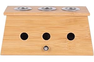 Belissy Moxa Box Moxa Box - Dispositivo de masaje (bambú, 3 agujeros)