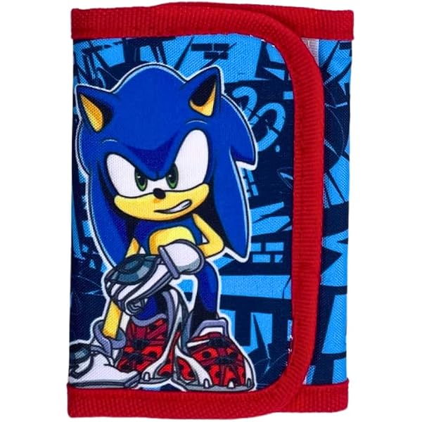 Sonic The Hedgehog Kids Childrens Trifold Money Change Notes Wallet Gift New, Blue, 13 x 9 x 1.8 cm; 30 Grams