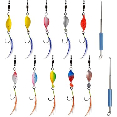 Lot De 6 Cuillères De Pêche Métal 5-40g, Pour Truite, Bass, Leurres Coulants