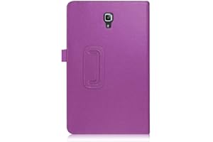 Visibee - Leather Smart Stand Flip Tablet Case Cover For Samsung Galaxy Tab A 10.5” T590/T595 (2018) With Screen Protector and Stylus pen (Purple)