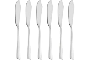 TURNAROUNDTECH Couteaux à poisson acier inox poli brillant 6 pieces couteau poisson couteau a poisson couteau a poisson pelle a poisson pelle à poisson