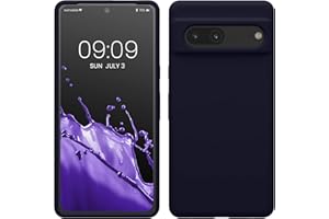 kwmobile Carcasa Compatible con Google Pixel 7 Funda - Case TPU y Silicona antigolpes - Apto Carga inalámbrica - Azul Oxford