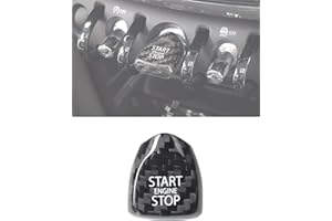 SHSBSCAR Nero in fibra di carbonio auto motore Start Stop pulsante interno Trim Cover Sticker, per Mini Cooper F54 F55 F56 F57 F60 Accessori 2013