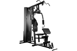 Fitness Tech, Máquina Multiestación M200 para Musculación, Gimnasio en Casa, Ejercicio Completo y Alta Resistencia, Compacta y Profesional, 185x110x210 cm