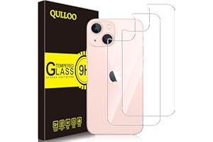 QULLOO Tylna strona ze szkła pancernego do iPhone 13, tylna folia ochronna 9H, folia tylna HD przezroczysta folia tylna do iPhone 13 6,1 cala - 2 sztuki