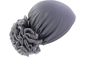 BABAHU 1Pack / 2Packs Women Flower Elastic Turban Beanie Head Wrap Chemo Cap Hat