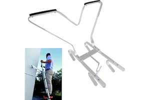 VICKYHOME Heavy Duty Aluminium V-Shaped Ladder Stand Off, Wall Stabilizer 12" Standoff Heavy Duty Ladder Brackets for Corners, Walls, Windows, Trees
