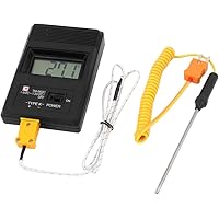 sourcingmap LCD Display Typ K Digital Thermometer TM-902C + 2 Thermoelement Sonder de DE de