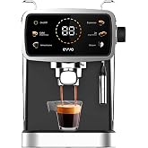 EVVO Intense Espresso Machine 30S &ndash; Automatic Coffee Machine Pump 20 Bars, 1350W, Stainless Steel, Touch Panel, Tank 1.5L, Do