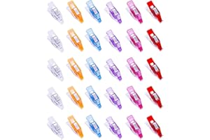 Fezf 30 Stück Klammer Nähen Zubehöre Nähzubehör Stoffklammern 6 Farben für Nähen, Quilting Clips, Häkeln
